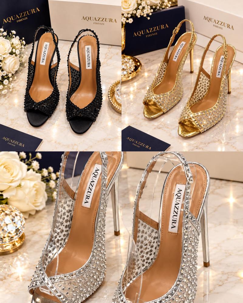 Aquazzura Crystal Pavé Slingback Pump 9cm