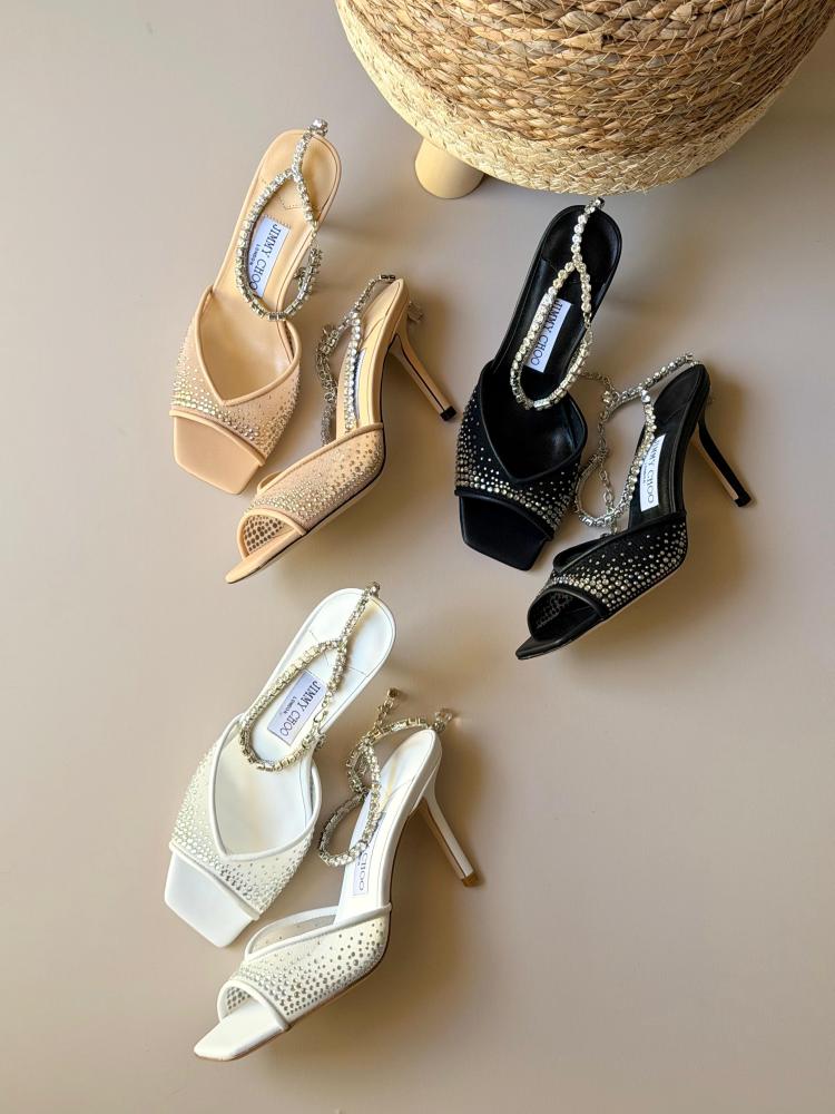 Jimmy Choo Crystal Heel Sandals