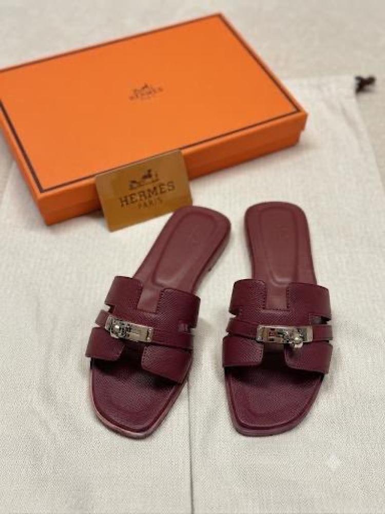 Hermes Constance Flat Slide Sandal