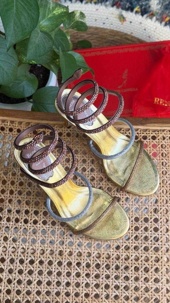 Rene Caovilla Cleo Crystal Spiral Sandals