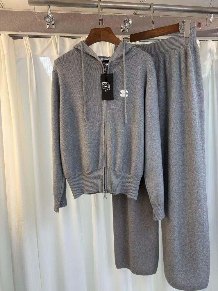 Chanel Knit Hoodie Set