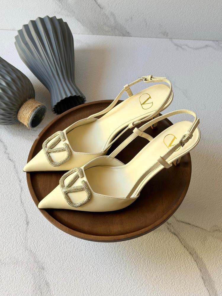 Valentino V-Logo Slingback Heels