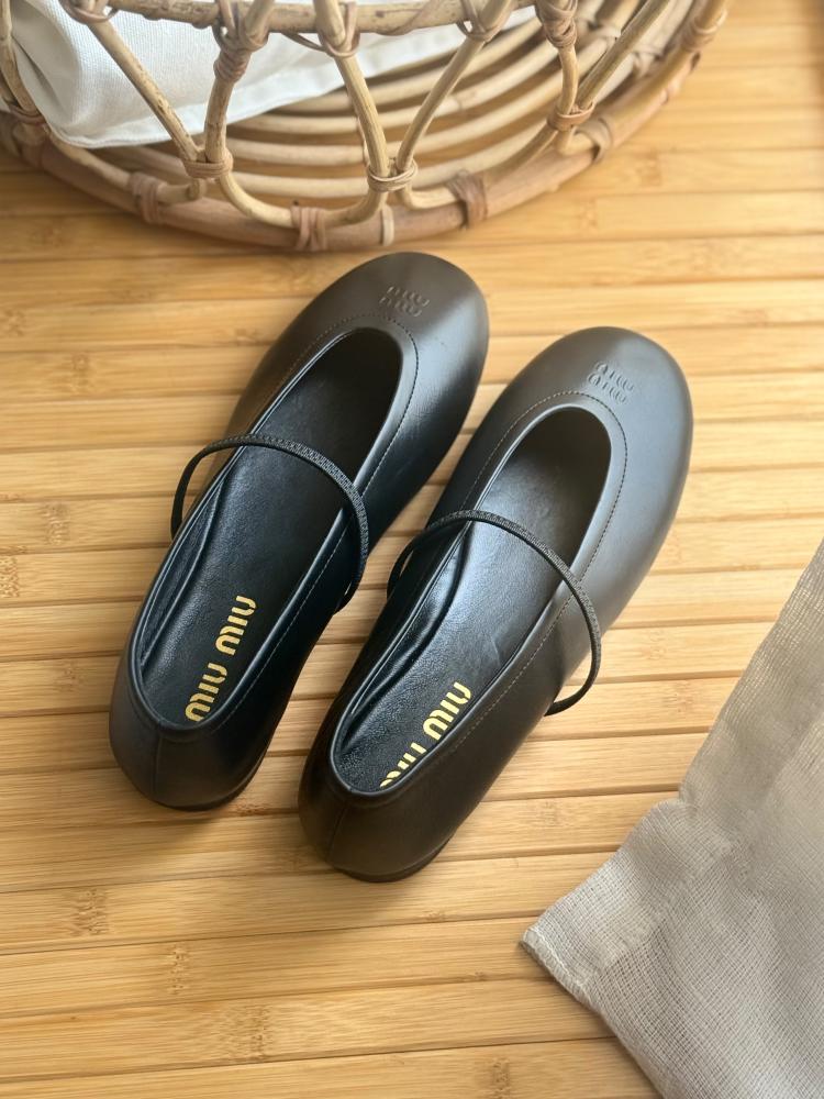 Miu Miu Elastic Slingback Ballet Flat