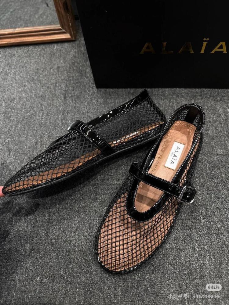 Alaïa Mesh Mary Jane Flats