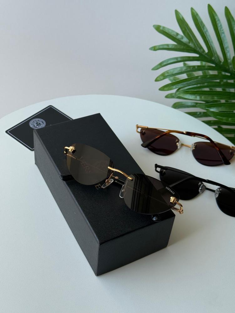 Versace Rimless Medusa Sunglasses