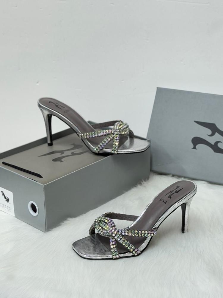 Gina Crystal Bow Heeled Sandals