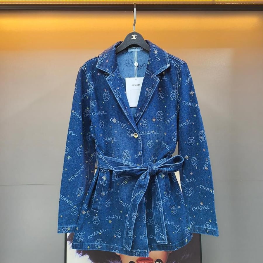Chanel Denim Belted Jacket