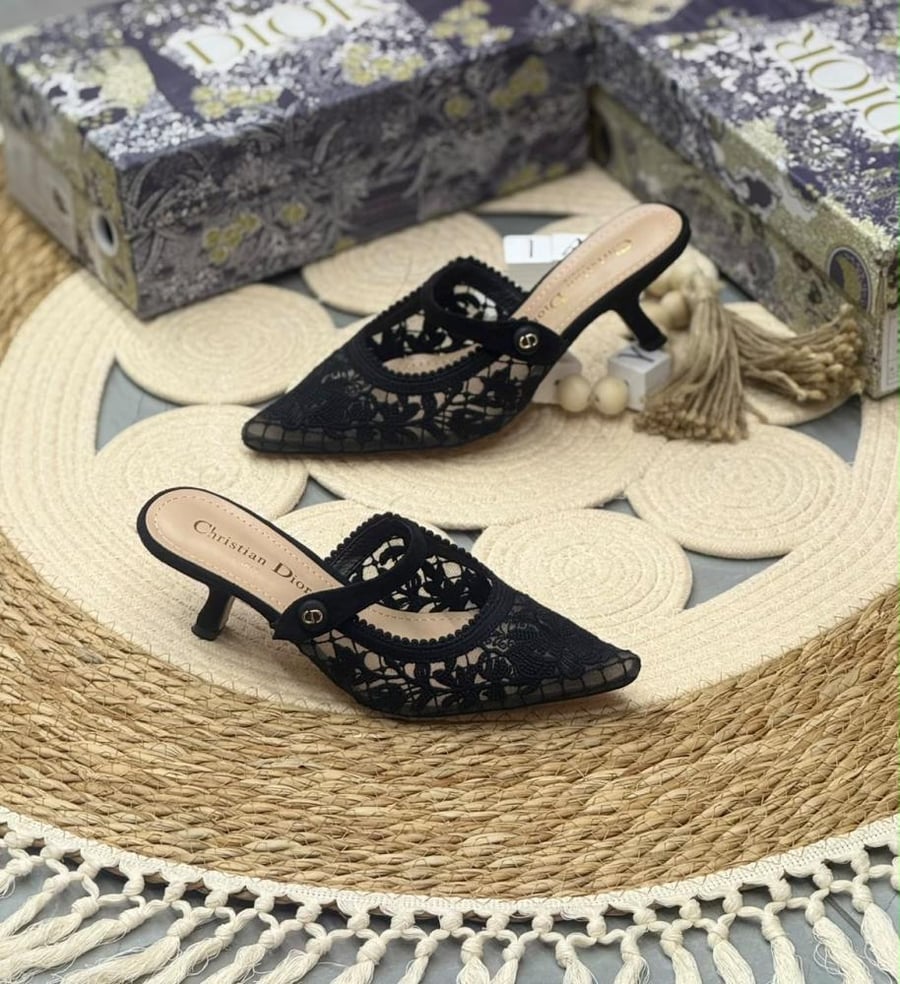 Christian Dior Lace Mule Heel