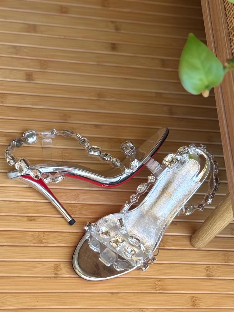 Christian Louboutin Crystal Embellished Heeled Sandals