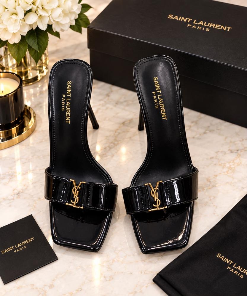 Saint Laurent Babylone Patent Mule 9cm