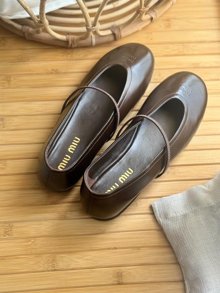 Miu Miu Elastic Slingback Ballet Flat