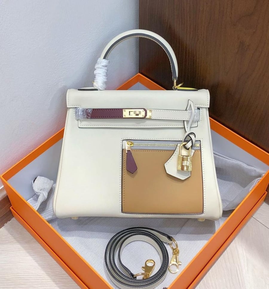 Hermes Kelly 25cm Leather Bag