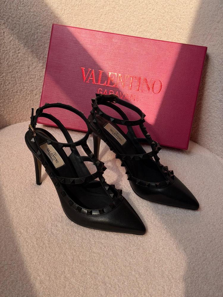 Valentino Rockstud Slingback Heels