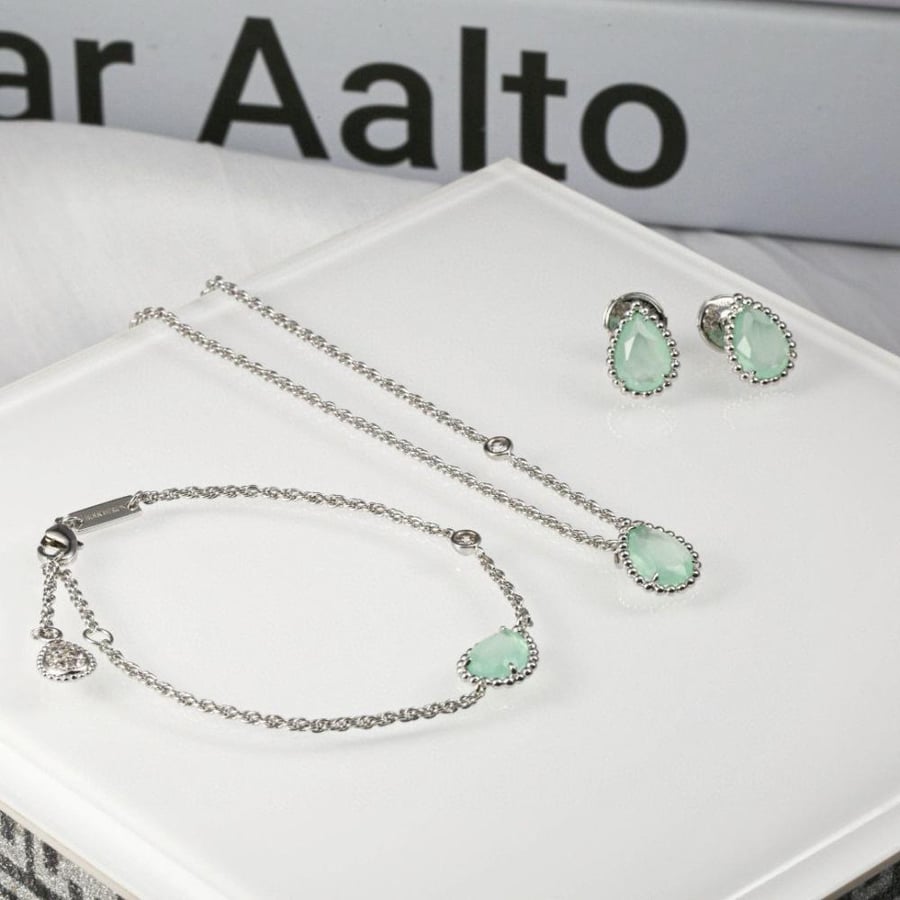 Light Green Crystal Jewelry Set