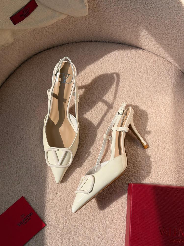 Valentino VLogo Slingback Heels
