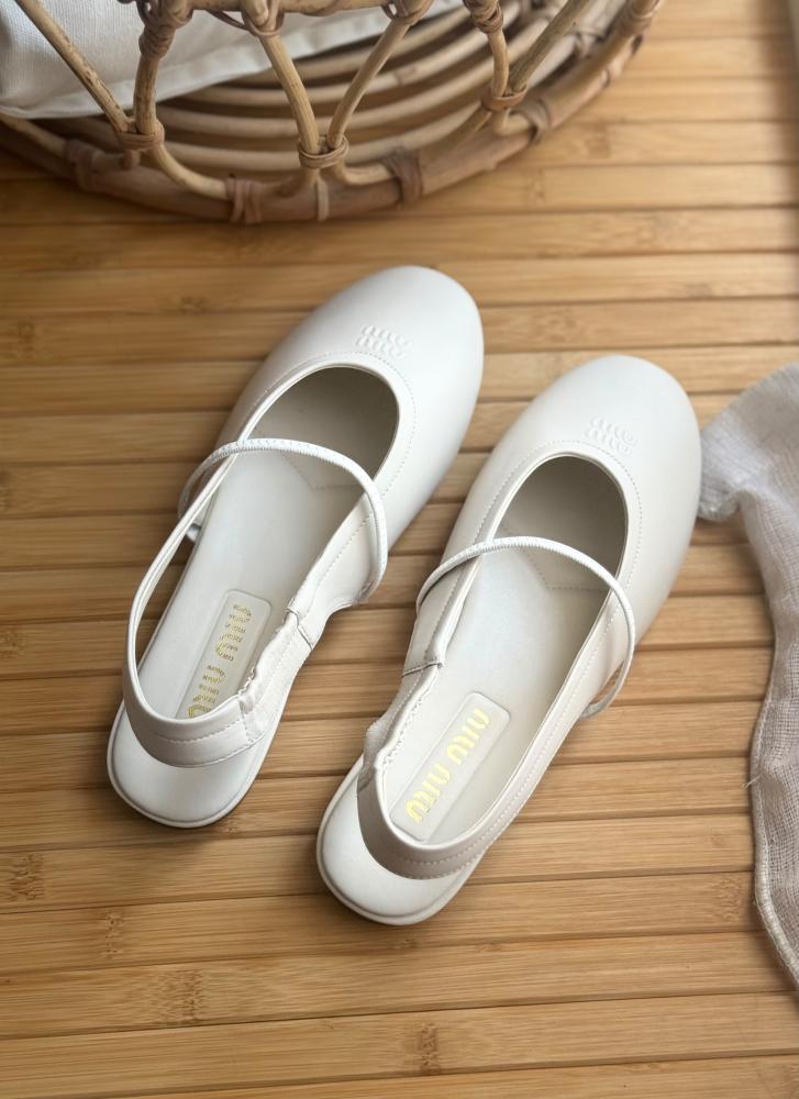 Miu Miu Elastic Slingback Ballet Flat