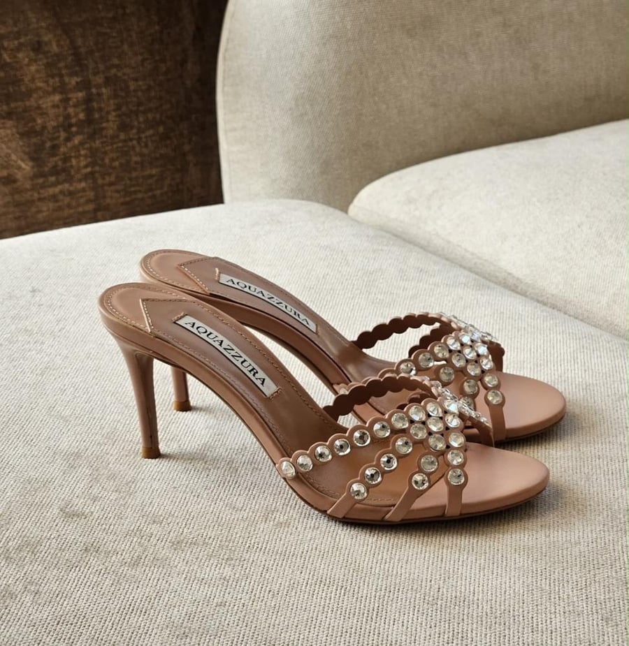 Aquazzura Tequila Crystal Mule Heel