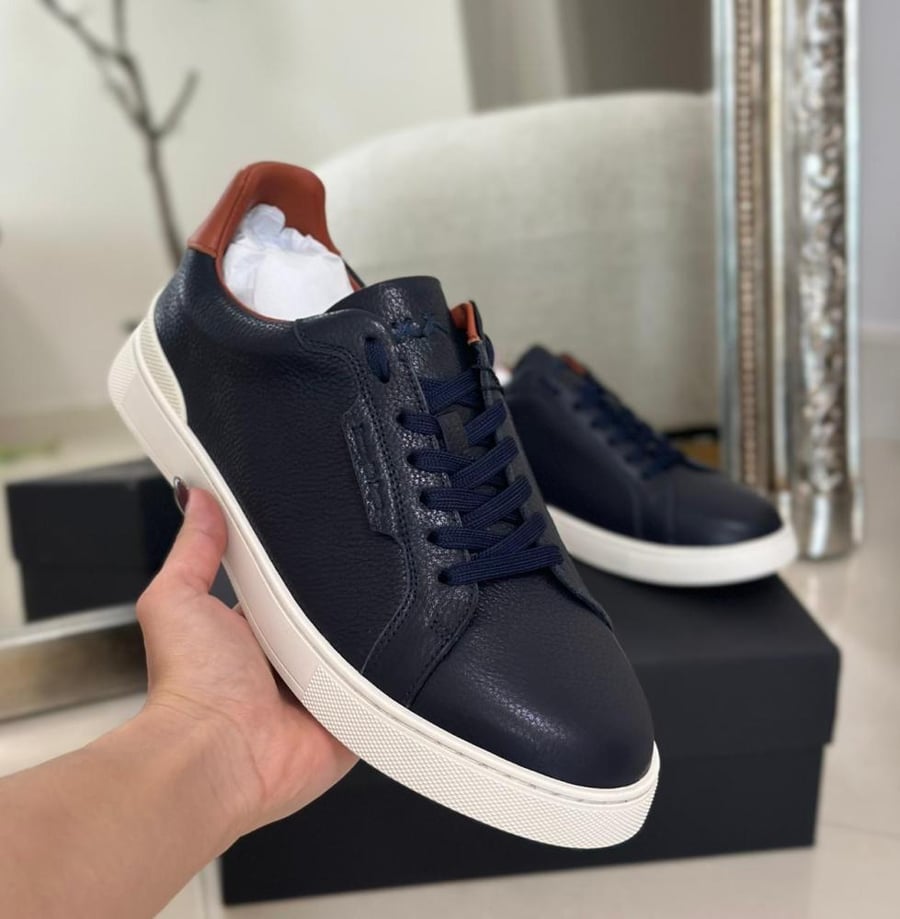 ZEGNA Leather Low-Top Sneakers