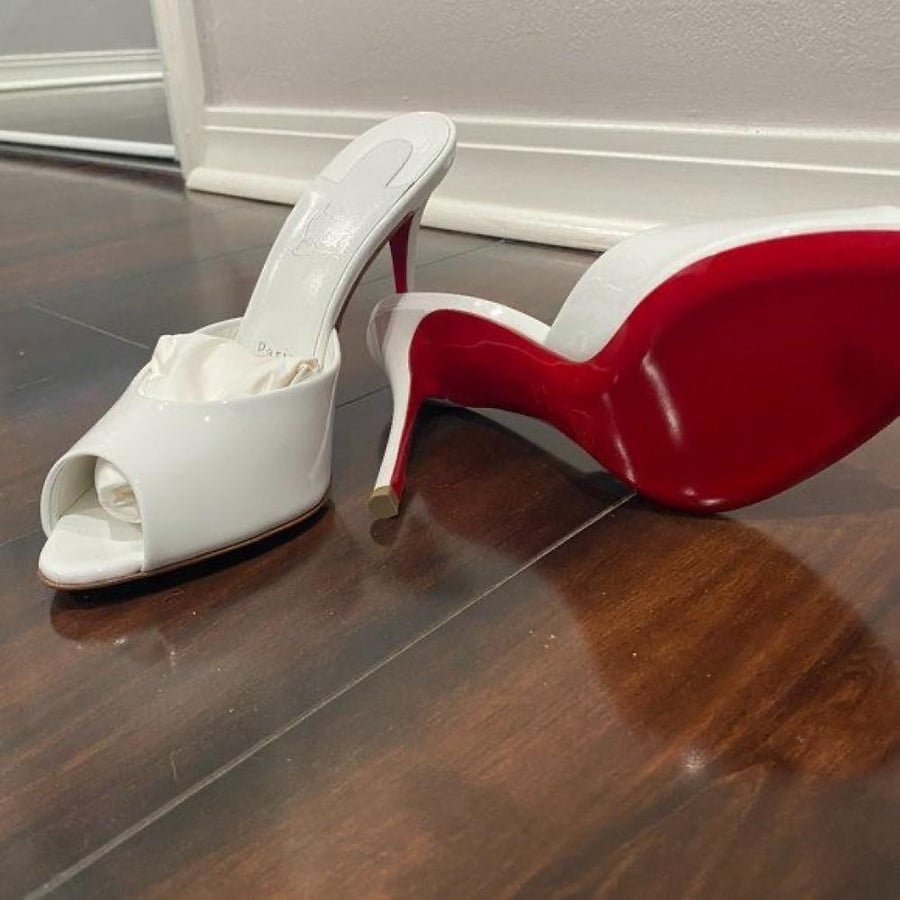 Christian Louboutin Open Toe Mule Heels