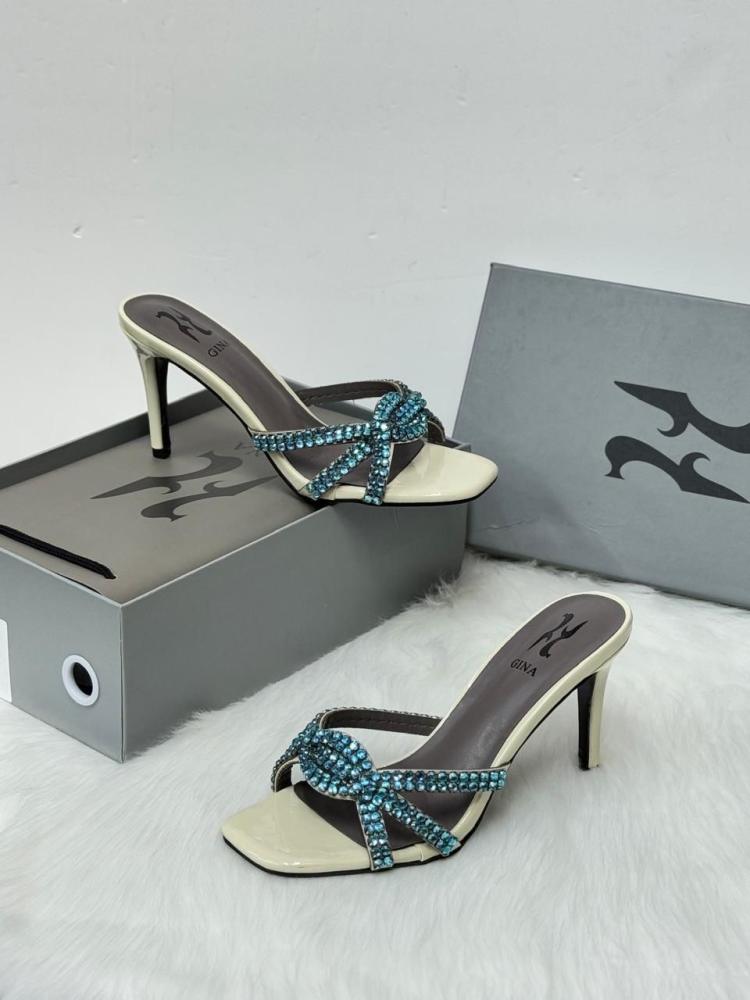 Gina Crystal Bow Heeled Sandals