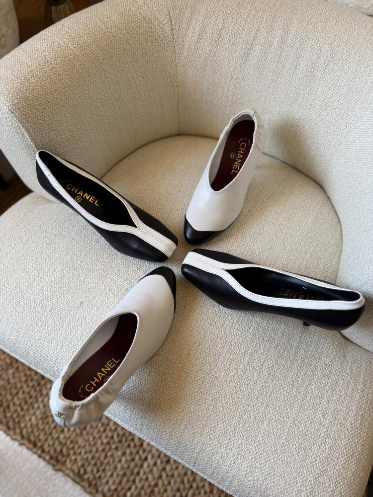 Chanel Elastic Cap Toe Stiletto Pump