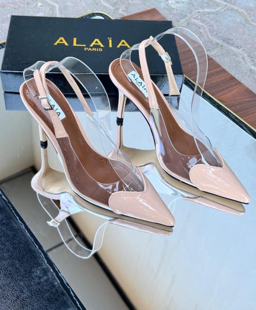 ALAÏA PVC Slingback Pointed Heels