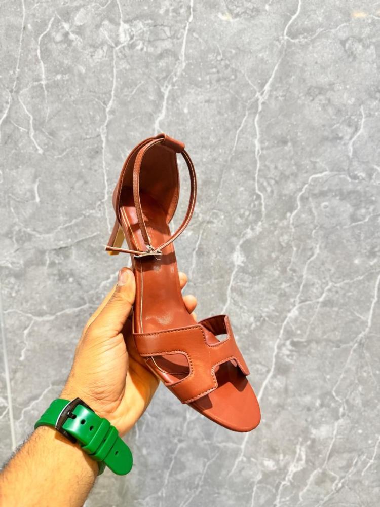 HERMES Inspired H Ankle Strap Sandals