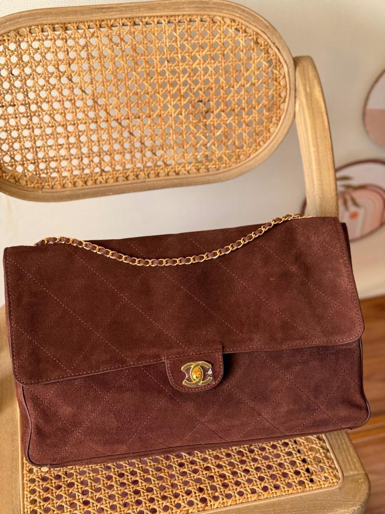 Chanel Classic Suede Chain Shoulder Bag