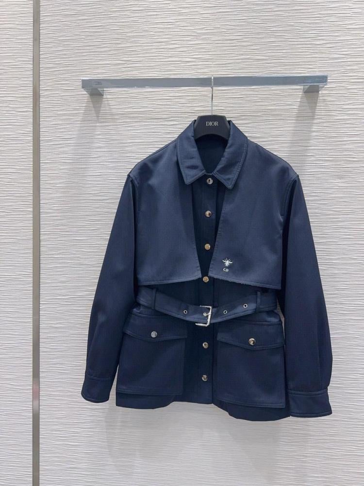 Dior Winter Jacket with Belt - Multi Colors