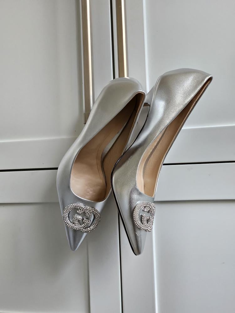 Gucci Crystal GG Pointed Heels