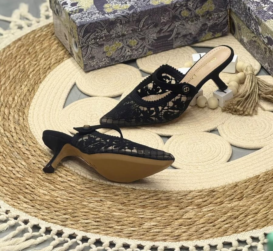 Christian Dior Lace Mule Heel