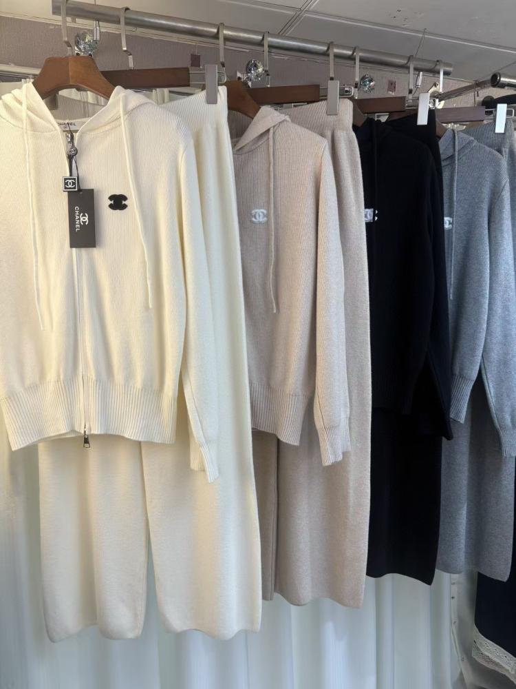 Chanel Knit Hoodie Set