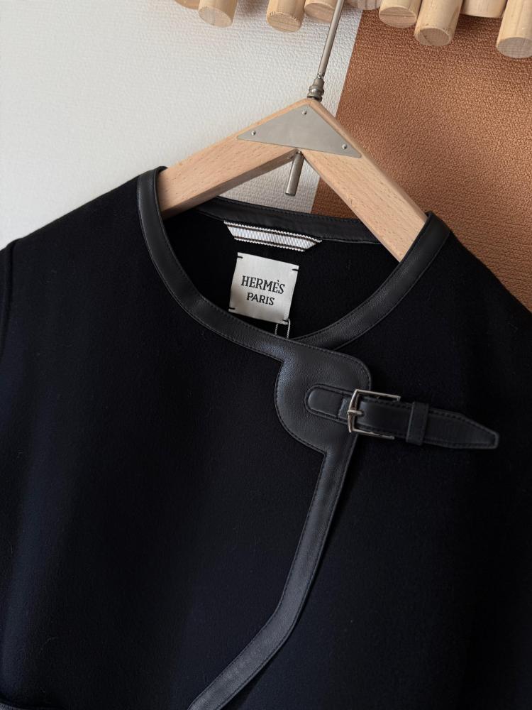 Hermes Wool Jacket Black