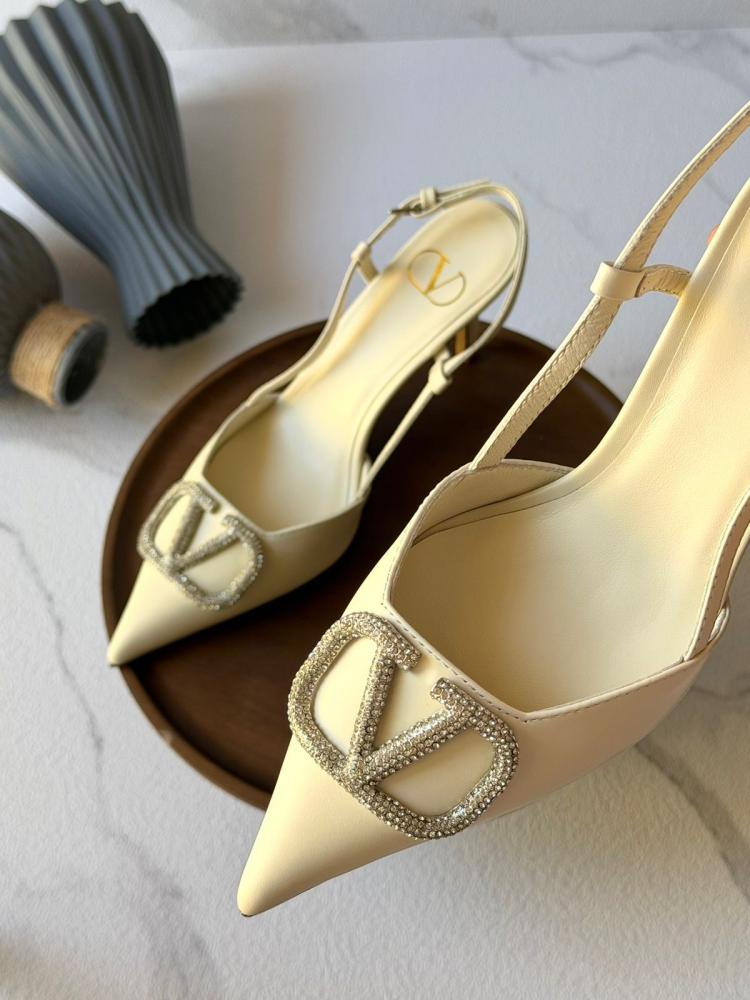 Valentino V-Logo Slingback Heels