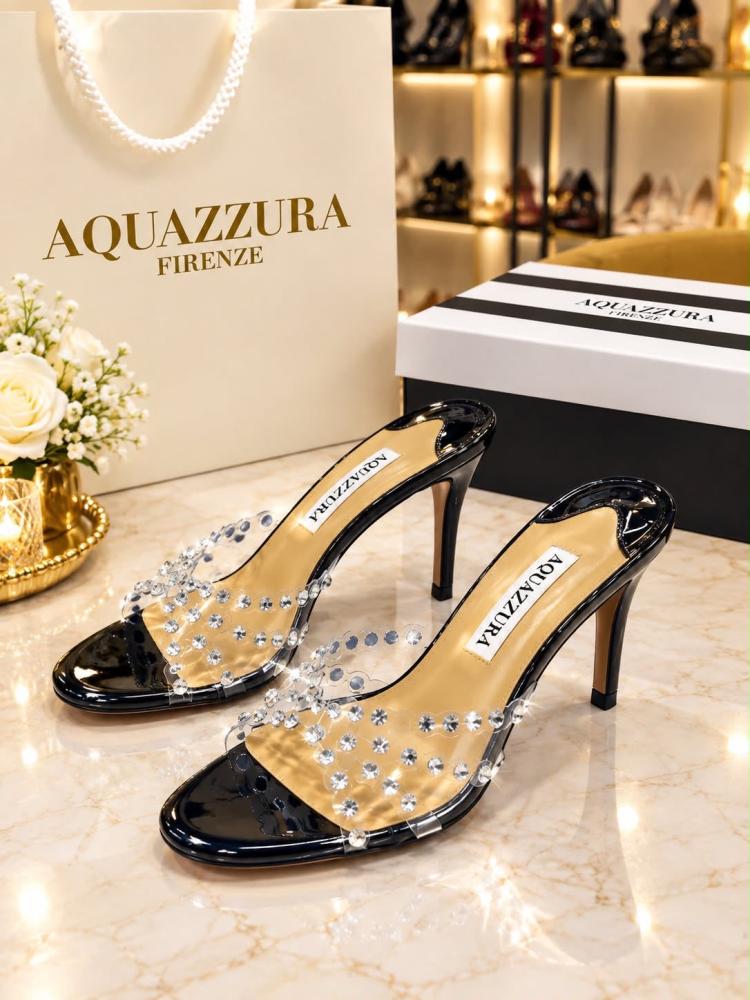 Aquazzura Crystal Clear Plexi Mule 7cm