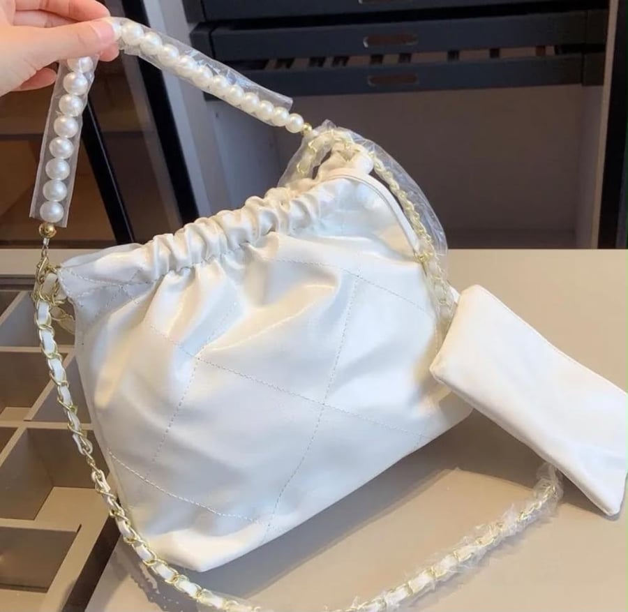 Chanel 25 Pearls Chain Bag