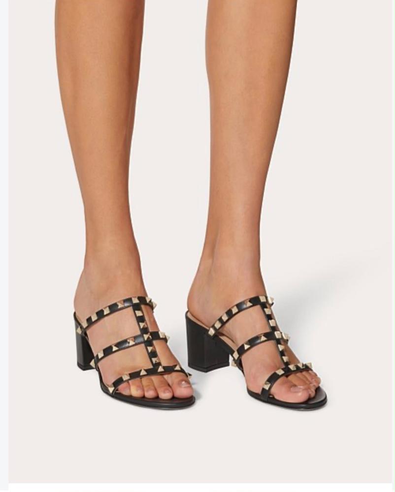 Valentino Rockstud Cage Mule 7cm