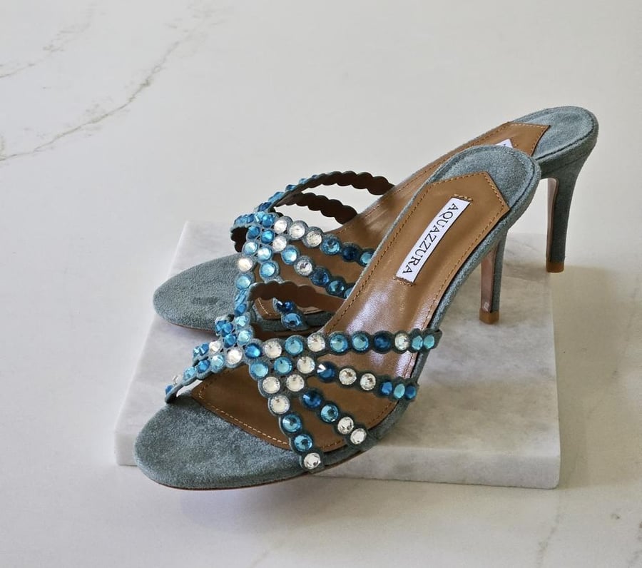 Aquazzura Tequila Crystal Mule Heel