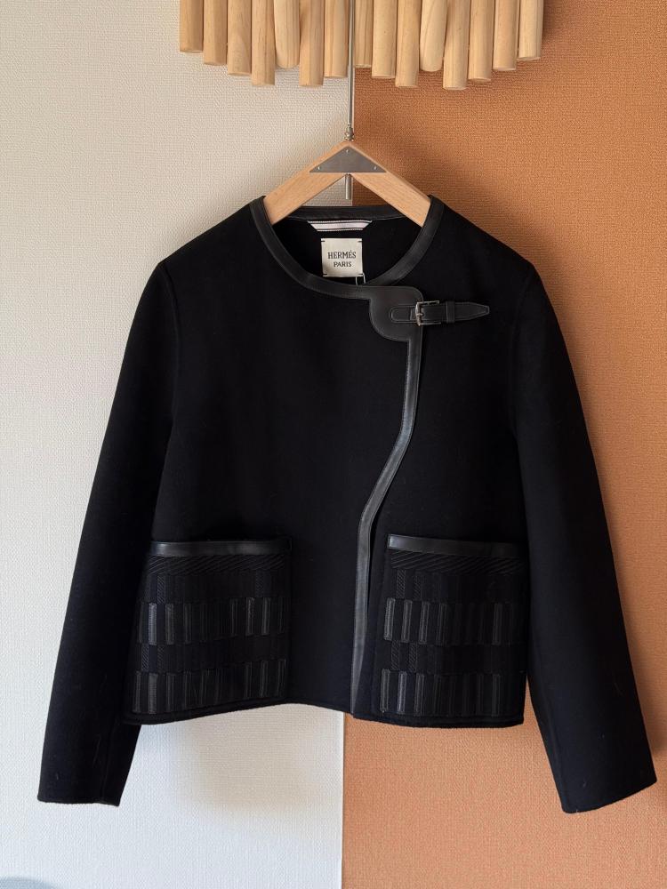 Hermes Wool Jacket Black