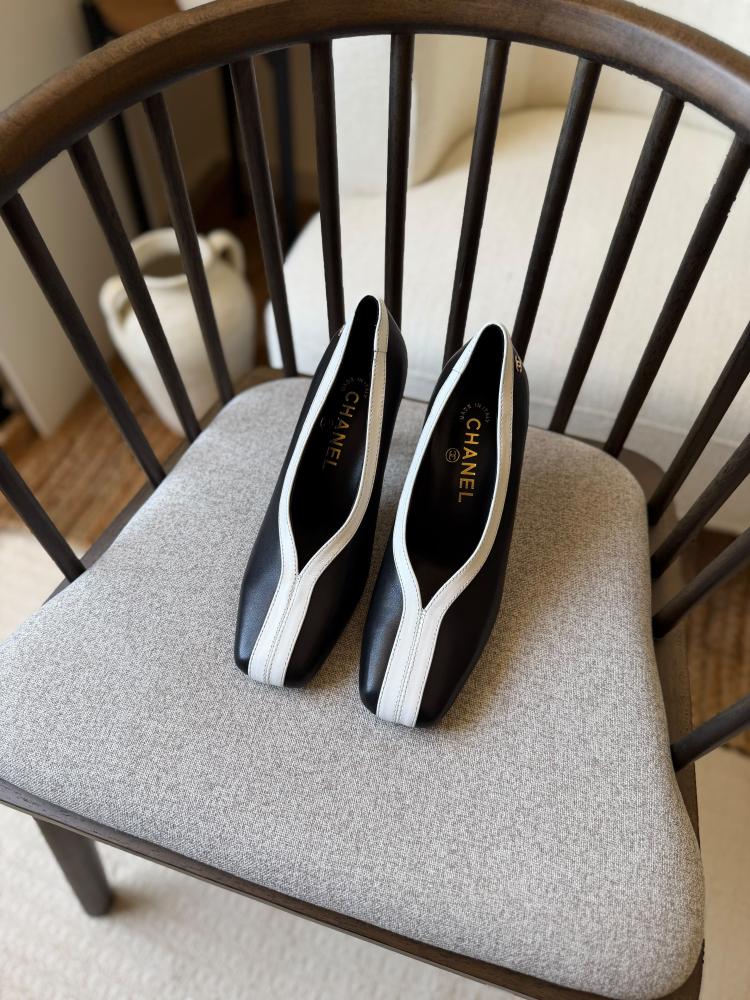 Chanel Elastic Cap Toe Stiletto Pump