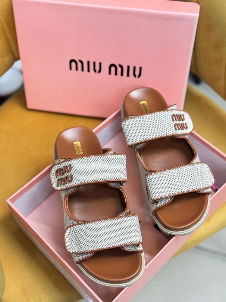 Miu Miu Double Strap Sandals