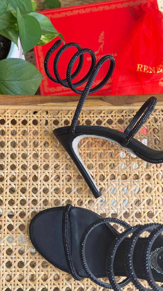 Rene Caovilla Cleo Crystal Spiral Sandals