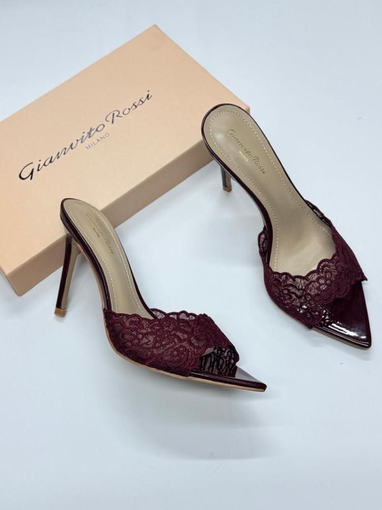 Gianvito Rossi Lace Mule Heels