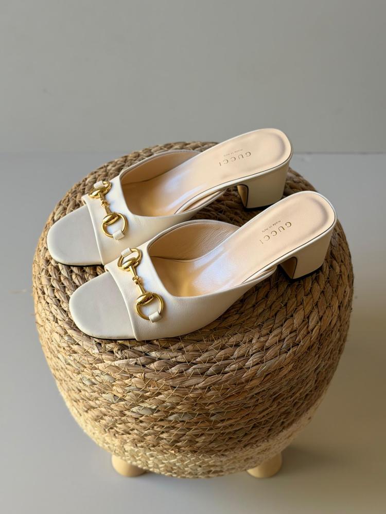Gucci Horsebit Mid Heel Mule