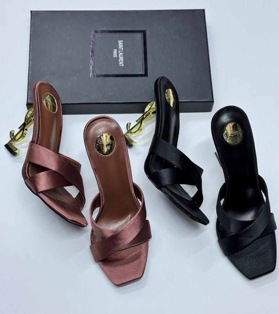 SAINT LAURENT Tribute YSL Heel Sandals
