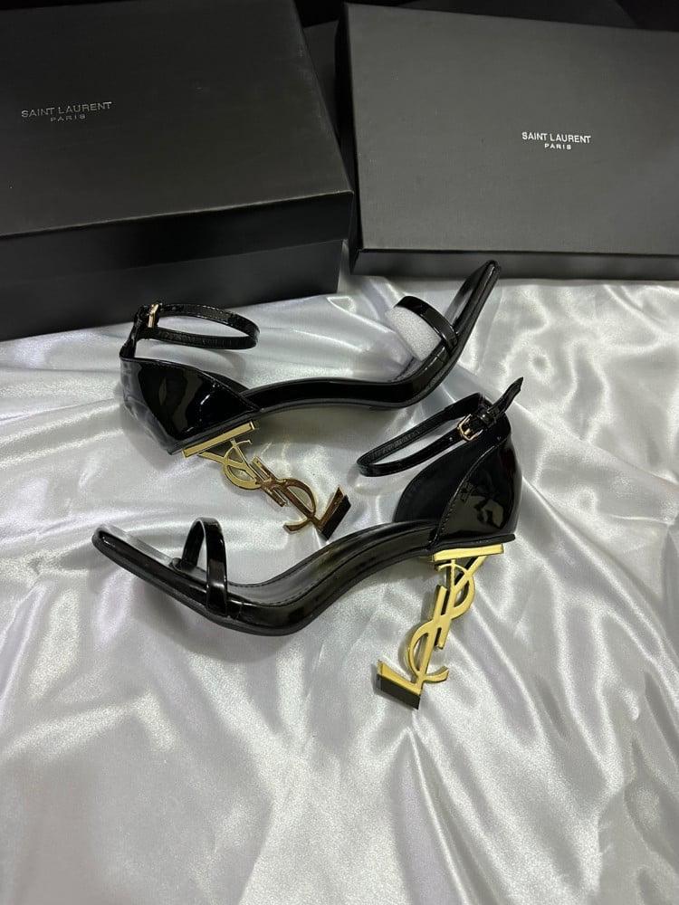 YSL Opyum Patent Leather Sandals