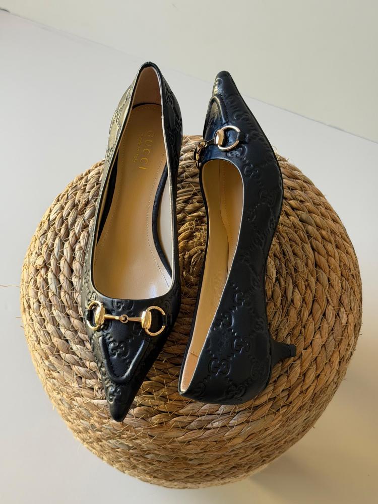 Gucci Horsebit Mid Heel Pumps