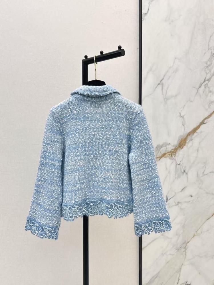 Chanel Blue Tweed Cardigan