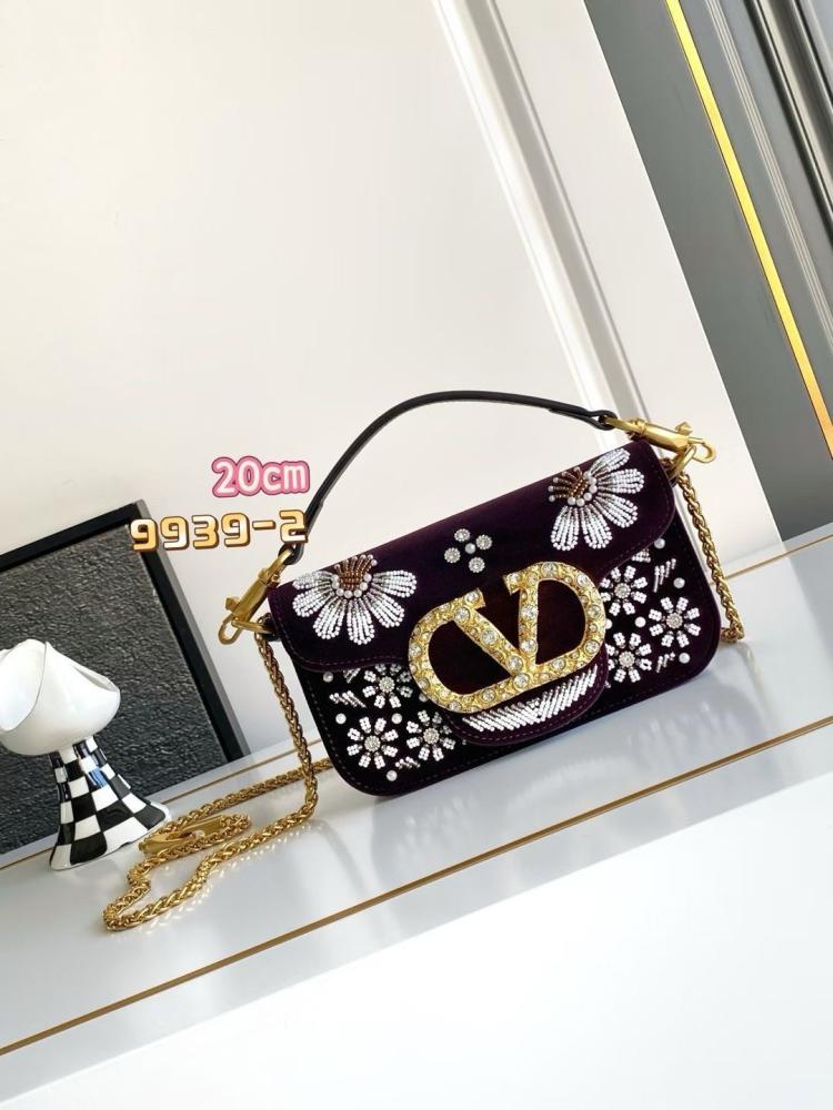 Valentino Garavani Locò Embroidered Shoulder Bag