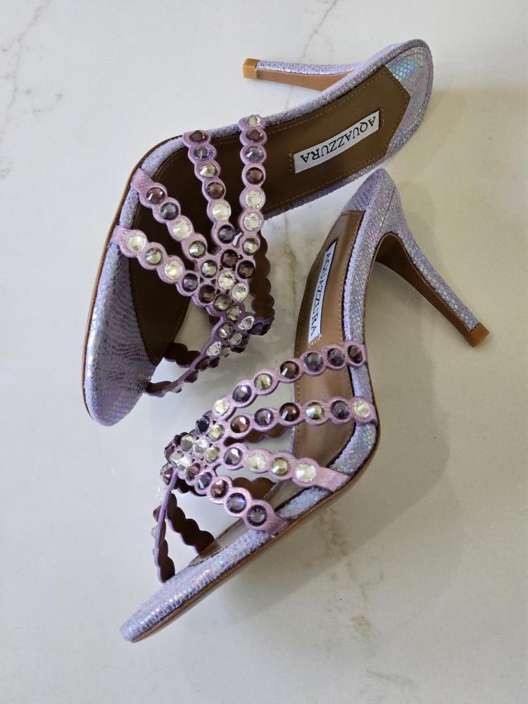 Aquazzura Tequila Crystal Mule Heel